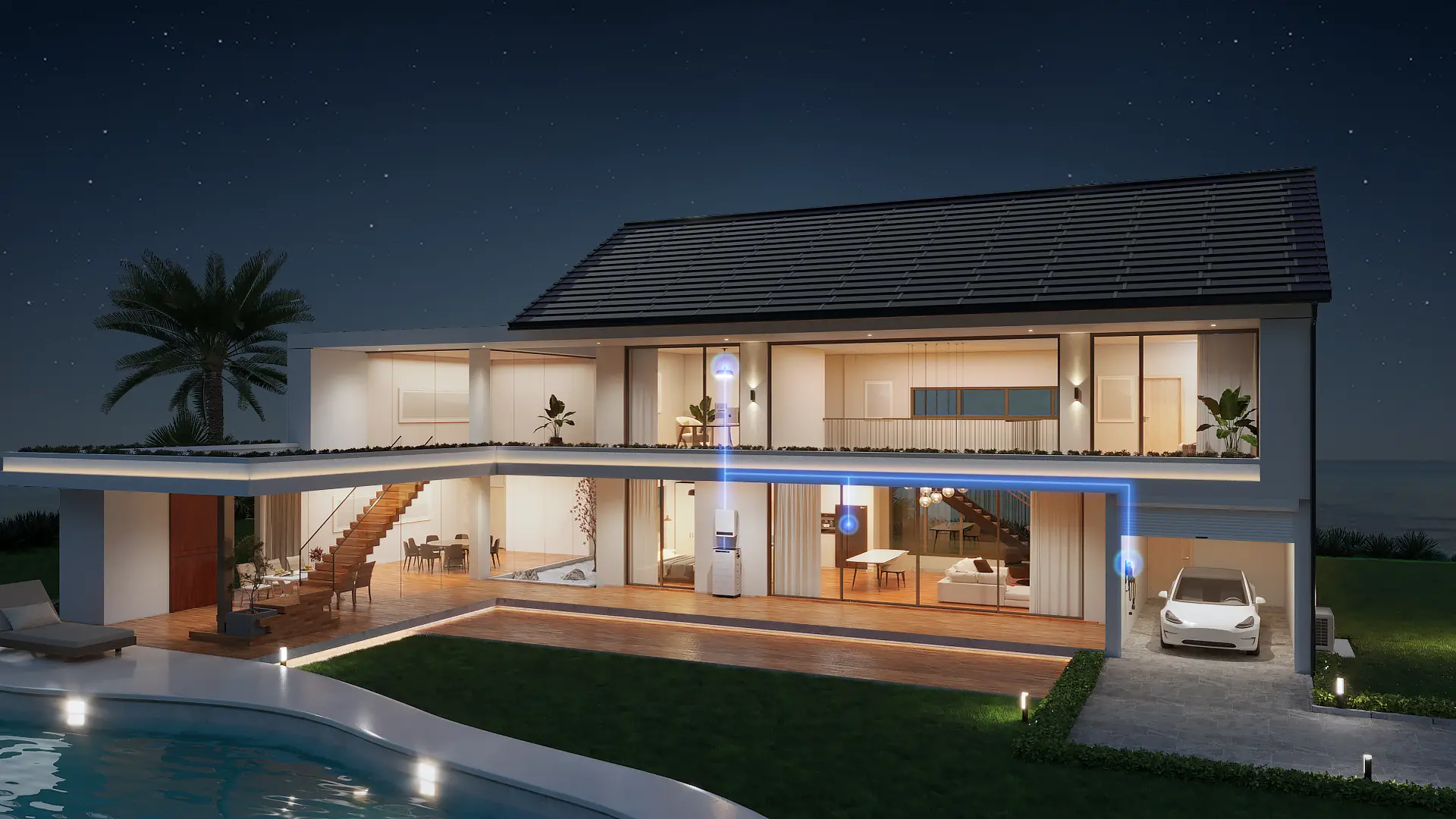 GoodWe Energy Storage System ตอนกลางคืน